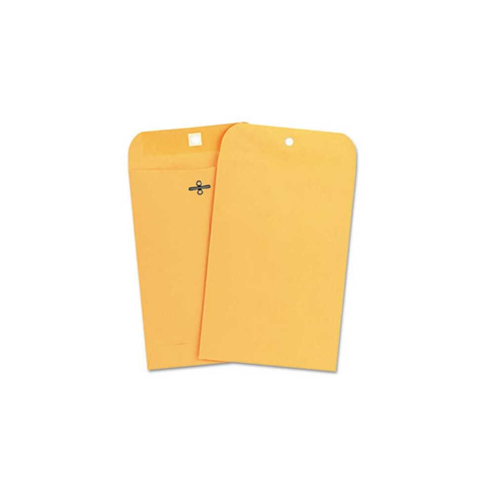 Universal 35261 Kraft Clasp Envelope, Side Seam, 28lb, 6.5 x 9.5, Light Brown, 100-Box