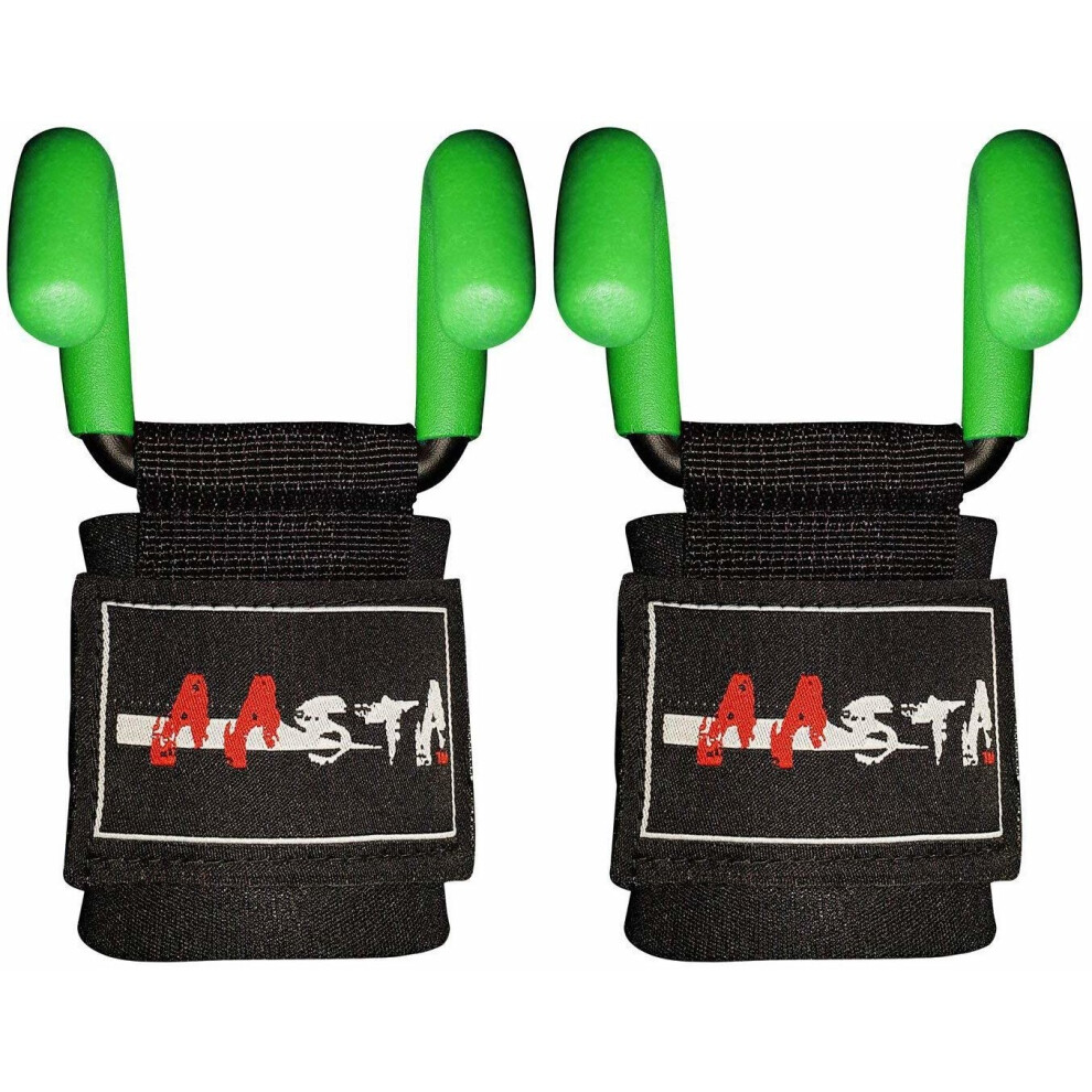 Aasta Weight lifting Power Hook Rod Bar Gym Straps Wrist Support Wraps