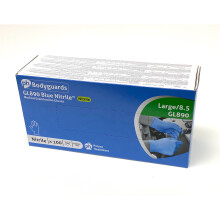 Medical Grade Blue Nitrile Disposable Gloves Box/100 Large Powder Free