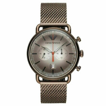 Emporio Armani Men's Watch AR11169ÂGrey Gradient DialÂBrown Mesh Strap