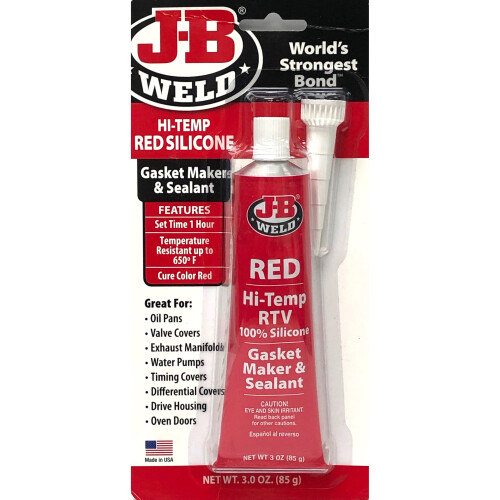 JB Weld High Temp 650F Red RTV Silicone Sealant Gasket Maker 85g 31314 ...