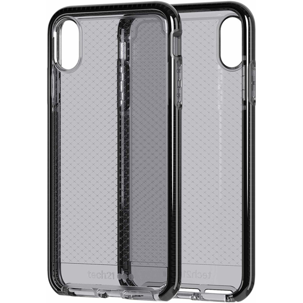 (Smokey/Black) TECH21 Evo Check Protective Case Cover For Apple iPhone XS MAX (6.5")