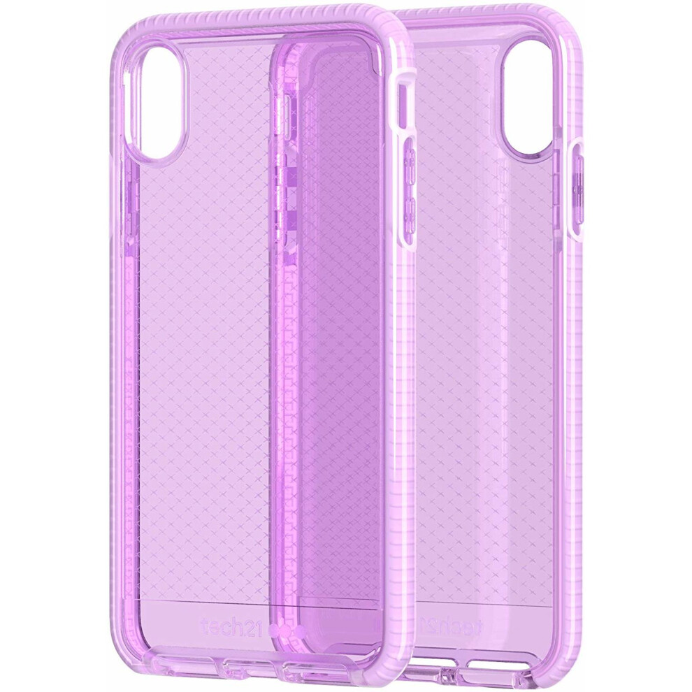 (Orchid) TECH21 Evo Check Protective Case Cover For Apple iPhone XS MAX (6.5")