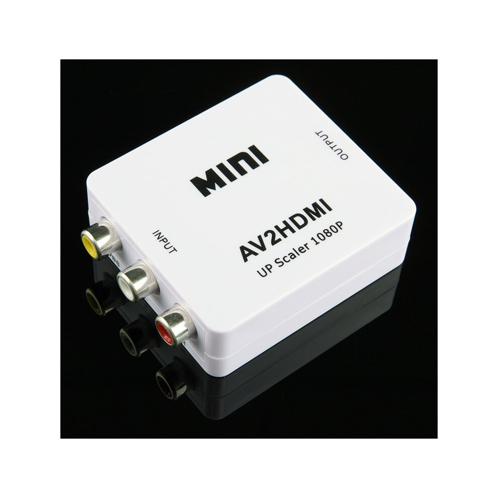 (White) Av To Hdmi Converter Mini Hd Video Adapter White 6901891002132
