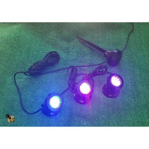 Underwater Pond Lights 3 LED Spot Light Sensor Colour Changing 2