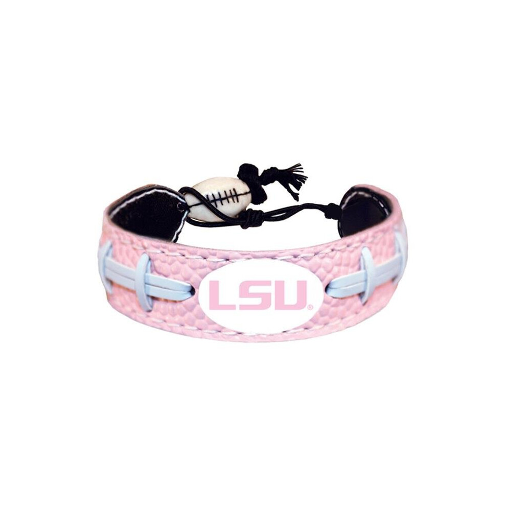 Classic Baseball Pink LSU Tigers Bracelet