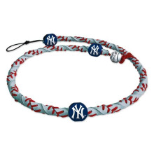 New York Yankees Frozen Rope Reflective Baseball Necklace