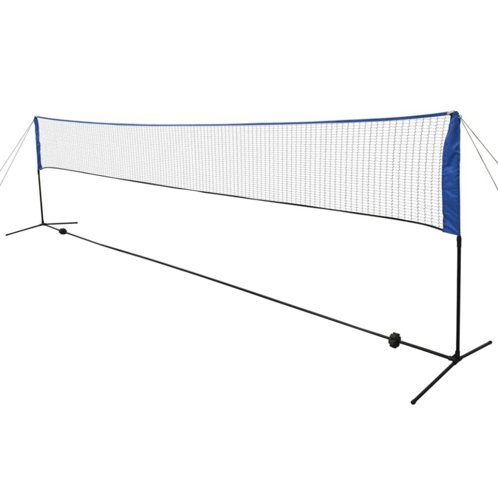 vidaXL Badminton Net with Shuttlecocks 600x155cm Shuttlecock Stake Rope Bag