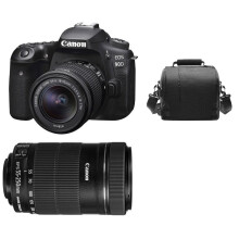 Canon Eos 90D Kit Ef-S 18-55Mmf3.5-5.6 Is Stm+Ef-S 55-250Mm Is Stm+Bag