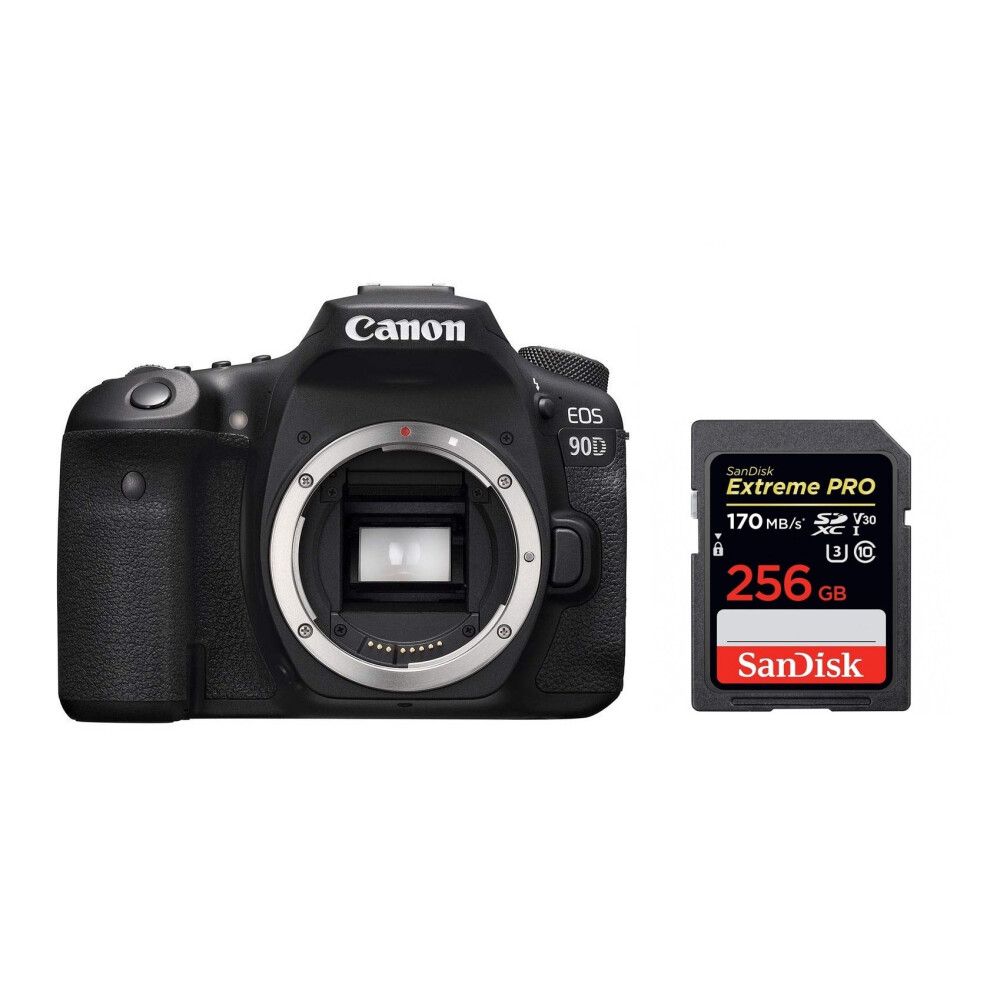 Canon Eos 90D Body + Sandisk Extreme Pro 256Gb 170Mb/S Sdxc