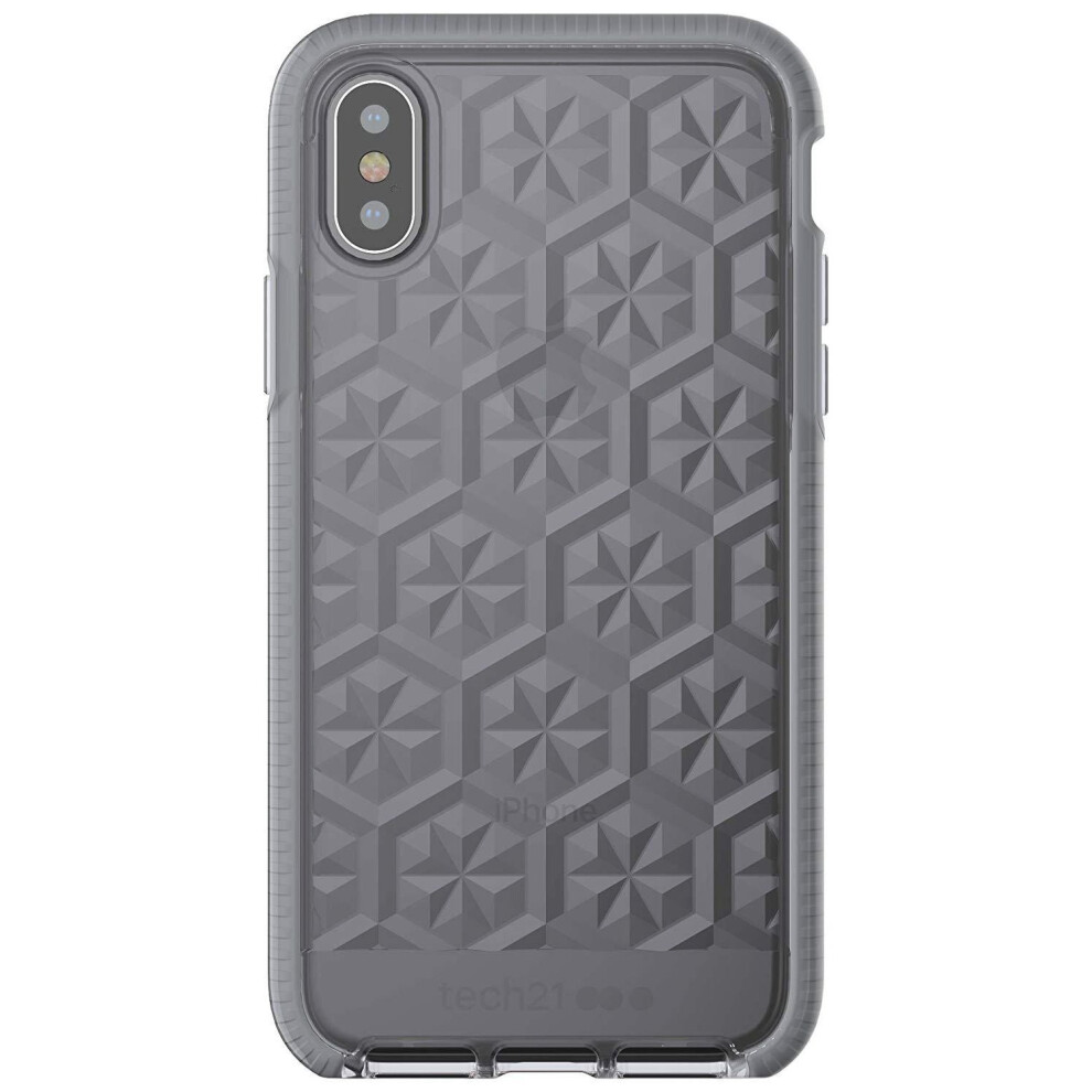 (Grey) Tech21 Evo Gem 3m Drop Protection Case Cover For Apple iPhone X / XS (5.8")