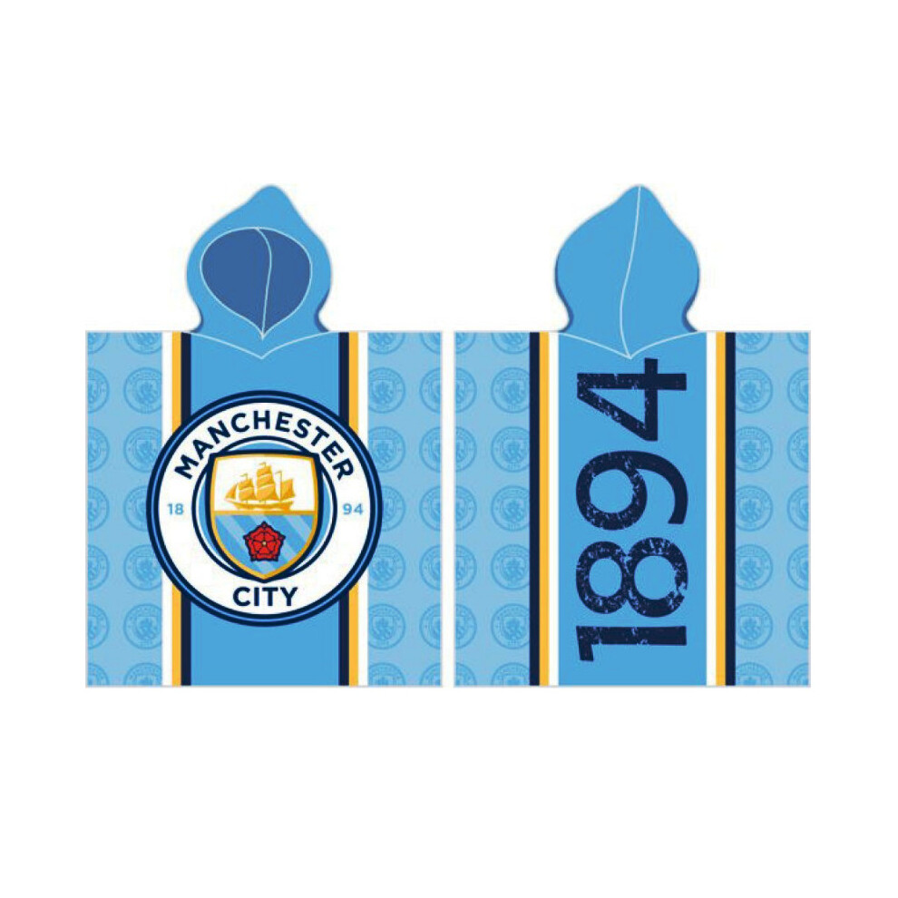 Manchester City Football Club Beach Bath Towel Poncho. 100% COTTON