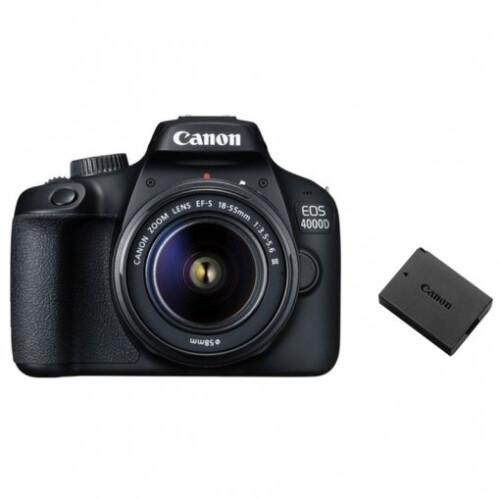 Canon Canon EOS 4000D Κιτ: EF-S 18-55mm f/3.5-5.6 III φακός + Μπαταρία LP-E10