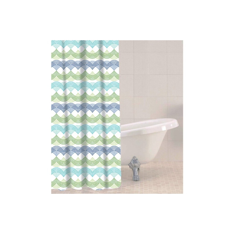 Sabichi Waves Peva Shower Curtain