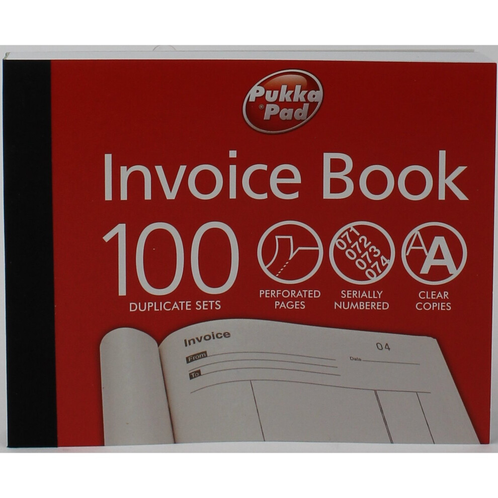 Invoice Book with carbon, 100 Duplicate sets 105x130mm(Pack of 5)