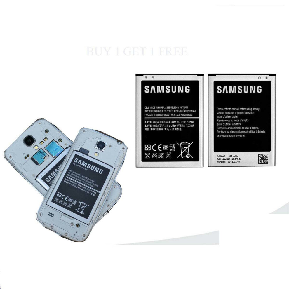 Genuine Battery B500ae 1900Mah For Samsung Galaxy S4 Mini Gt I9195, I9190 7427124861349