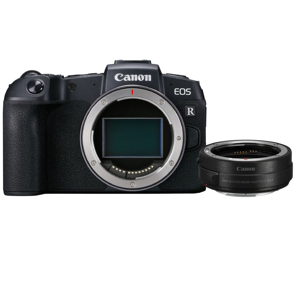 Canon Eos Rp Fotocamera Mirrorless Con Adattatore Per Obiettivi Ef-Eos R, Nero-image