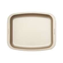 BPA Free 32cm Roasting Pan, Champagne Finish Roasting Dish For Kitchen, Elegant Roasting Pan For Baking