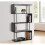 Homcom Homcom 4-Tier S-Shaped Bookcase | Black Room Divider Shelves 10