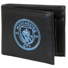 Manchester City FC Official Football Crest Embroidered PU Leather Wallet