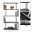Homcom Homcom 4-Tier S-Shaped Bookcase | Black Room Divider Shelves 9