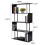 Homcom Homcom 4-Tier S-Shaped Bookcase | Black Room Divider Shelves 11