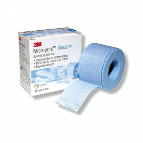 3M 3M Micropore Silicone Adhesive Plaster 2.5cm x 5M x 6