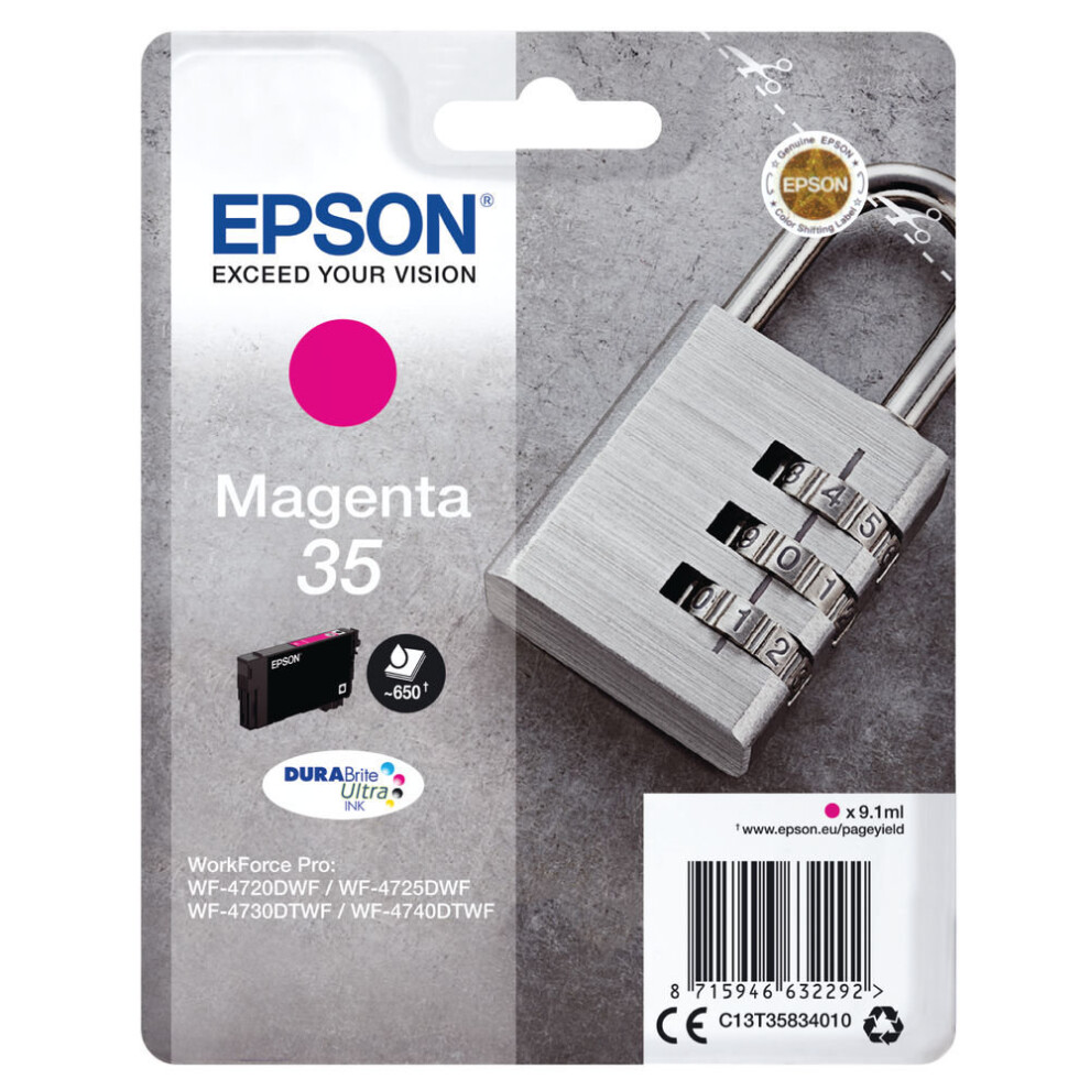 Epson Padlock Singlepack Magenta 35 DURABrite Ultra Ink - Image 11