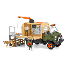 Schleich Wild Life Animal Rescue Large Truck With Toy Figures & Accessories 42475