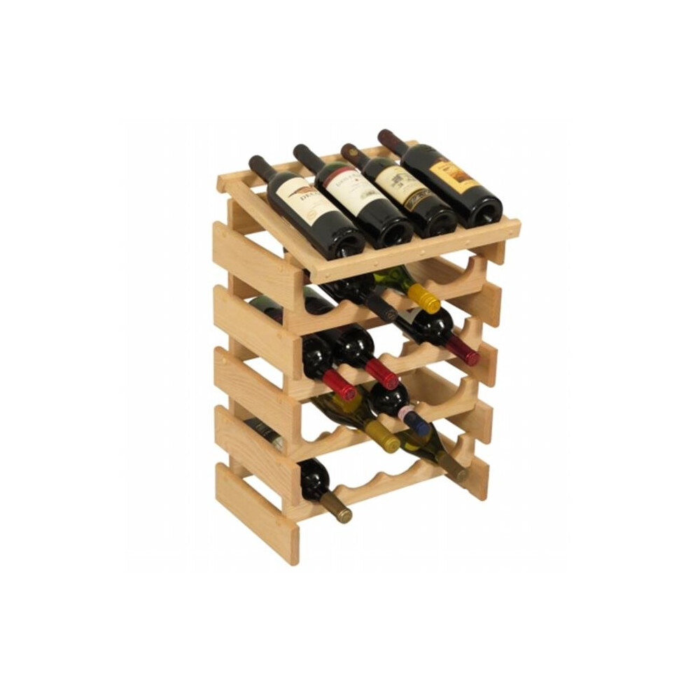 Wooden Mallet WRD44UN 20 Bottle Dakota Wine Rack with Display Top-image-OPC-P5MWD6G-NEW