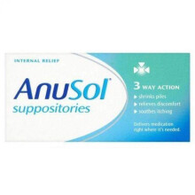 Anusol 24 Suppositories Triple Action Internal Relief x 3 Packs