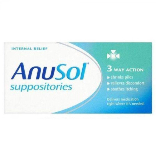 Anusol 24 Suppositories Triple Action Internal Relief x 3 Packs