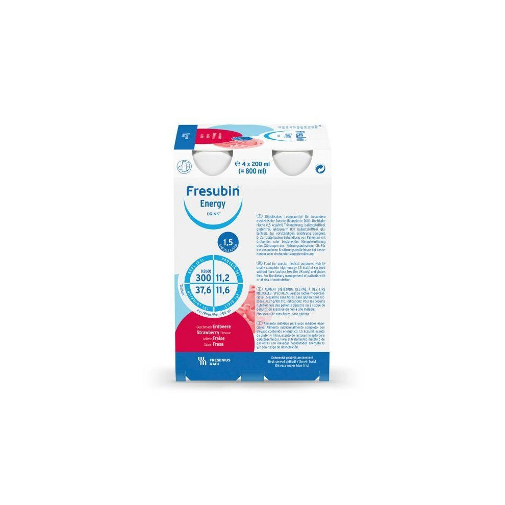 Fresenius Fresubin Energy Strawberry ( 4 X 200Ml) - Bulk Buy Savings - 4 X 200Ml