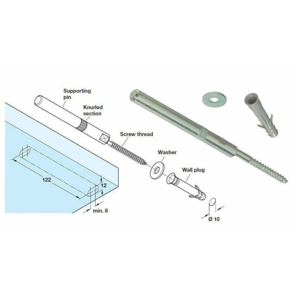 (1) Floating Hidden Concealed Shelf Support Bracket 7435415283206