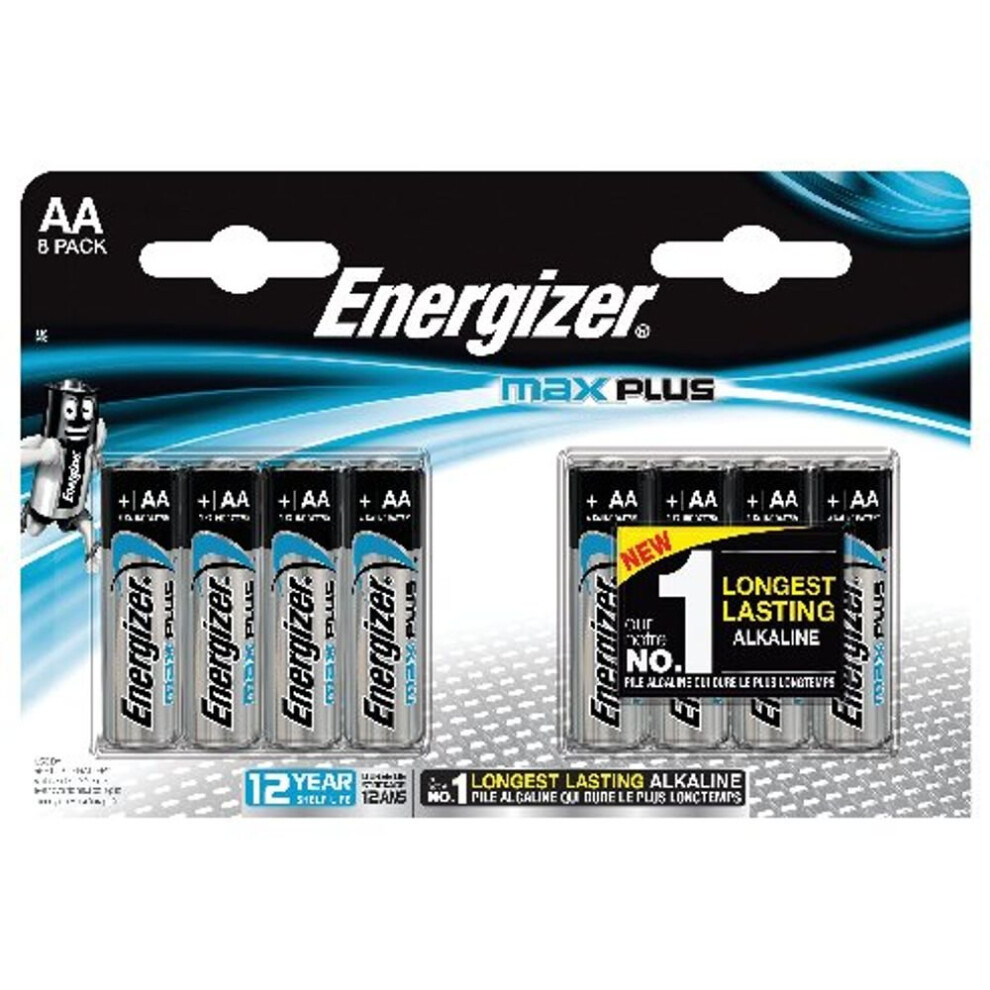 Energizer Max Plus AA Batteries Pack of 8 E301324600 ER42329
