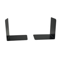 Metal Bookends Heavy Duty W140 x D140mm Black Pack of 2 0441102 BLO14077