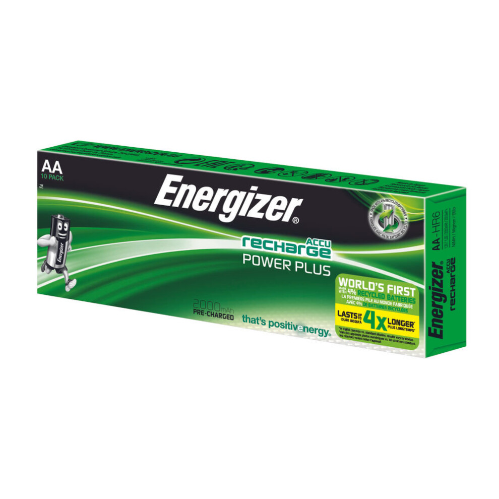 10pk Energizer Pre-Charged Power Plus Rechargeable AA Batteries