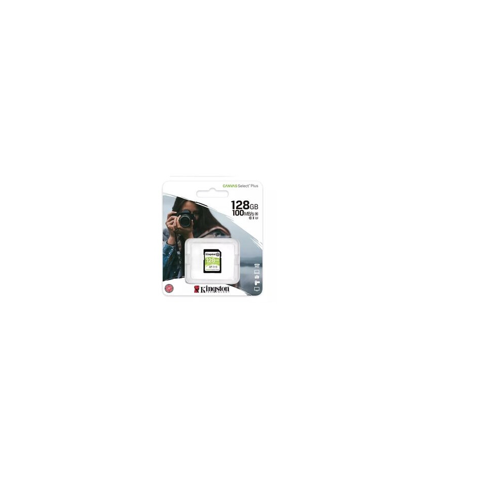 Kingston Canvas Select Plus  V30 128Gb Sd Class 10 Uhs-I U3 Flash Card SD2S/128GB