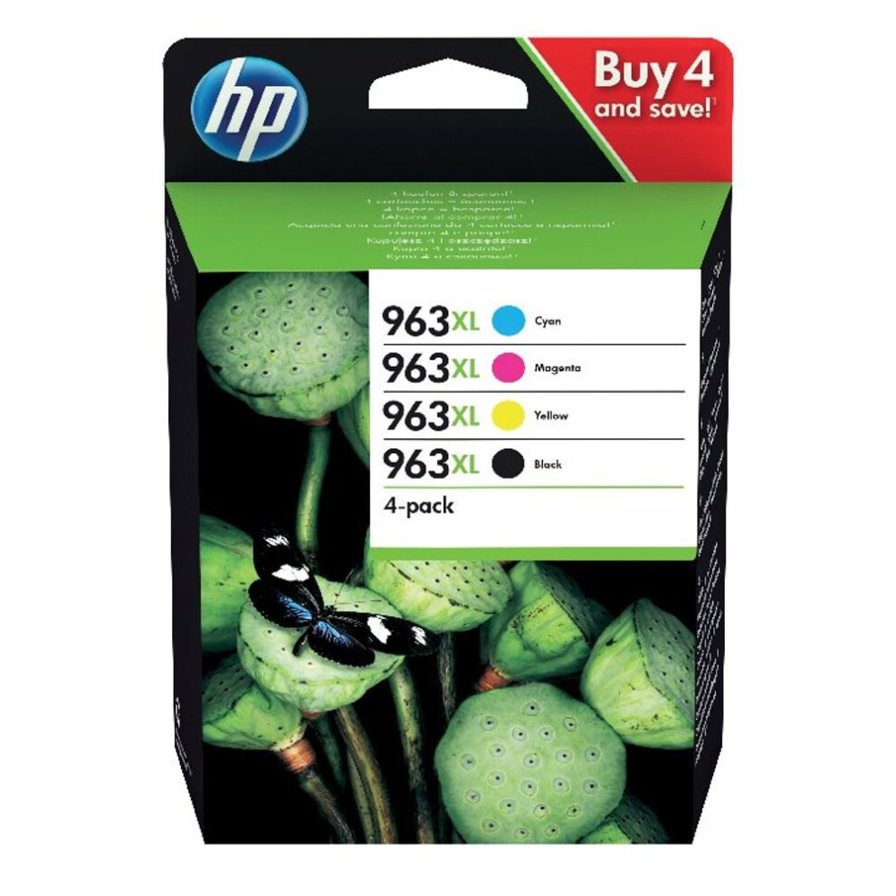 HP 963XL Original Ink Cartridge 4 Pack HY CMYK 3YP35AE HP3YP35AE