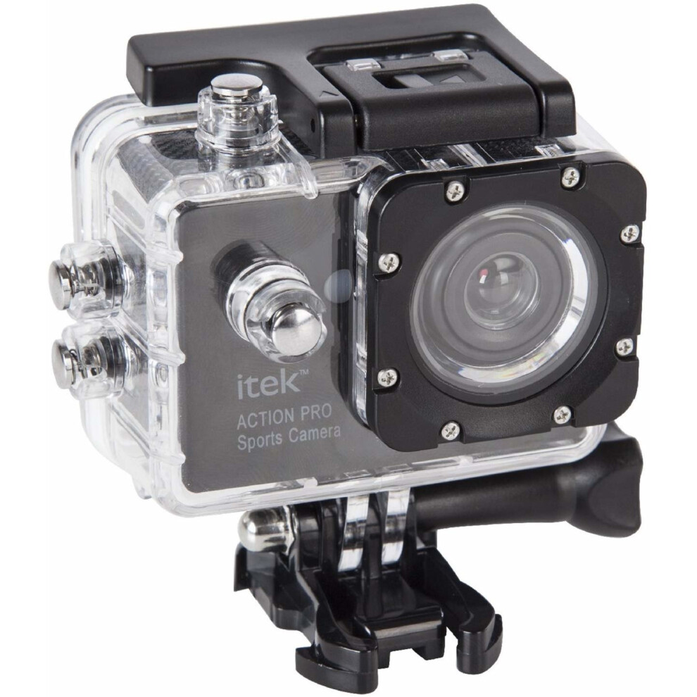 iTek I67002 Action Camera,Full HD, Microphone and Speaker,Black 