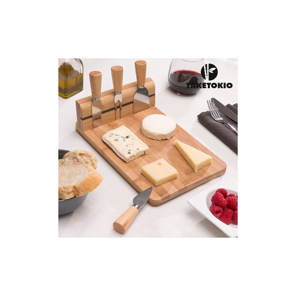TAKETOKIO BAMBOO CHEESE BOARD SET (5 PIECES)