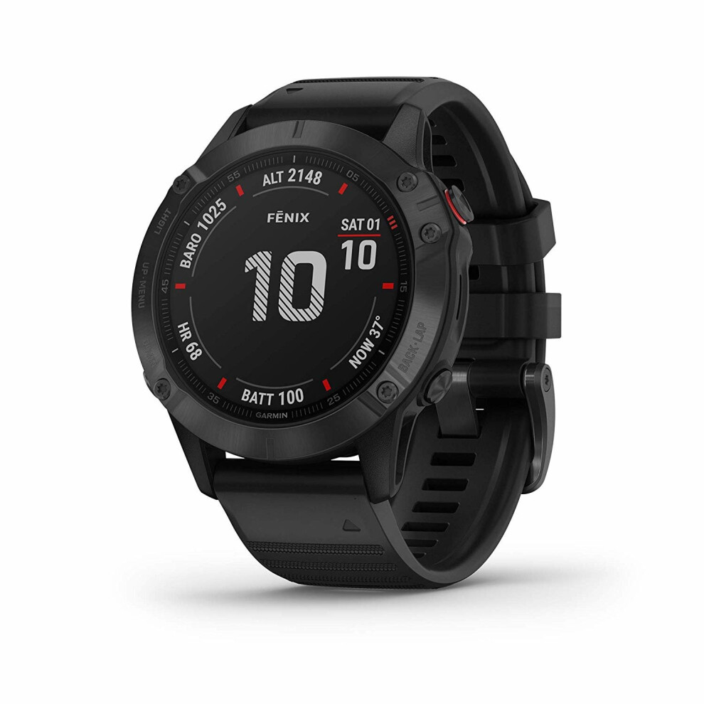 Garmin Fenix 6 - Sapphire Carbon Grey GPS Watch