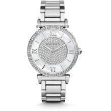 NEW MICHAEL KORS MK3355 WOMEN`S CATLIN BRACELET SILVER STRAP WATCH UK SELLER