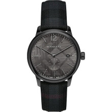 Neu Burberry Herren BU10010 Check gestempelt Runde Zifferblatt Uhr, 40mm - UK SELLER