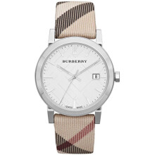 Burberry BU9022 Check Tela Damenuhr UK Verkäufer Garantie