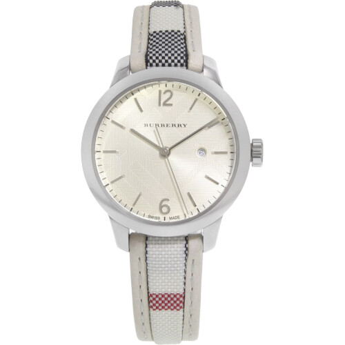 Burberry Burberry Γυναικών 32Mm δερμάτινη ζώνη χάλυβα υπόθεση ελβετικό ρολόι χαλαζία Bu10113