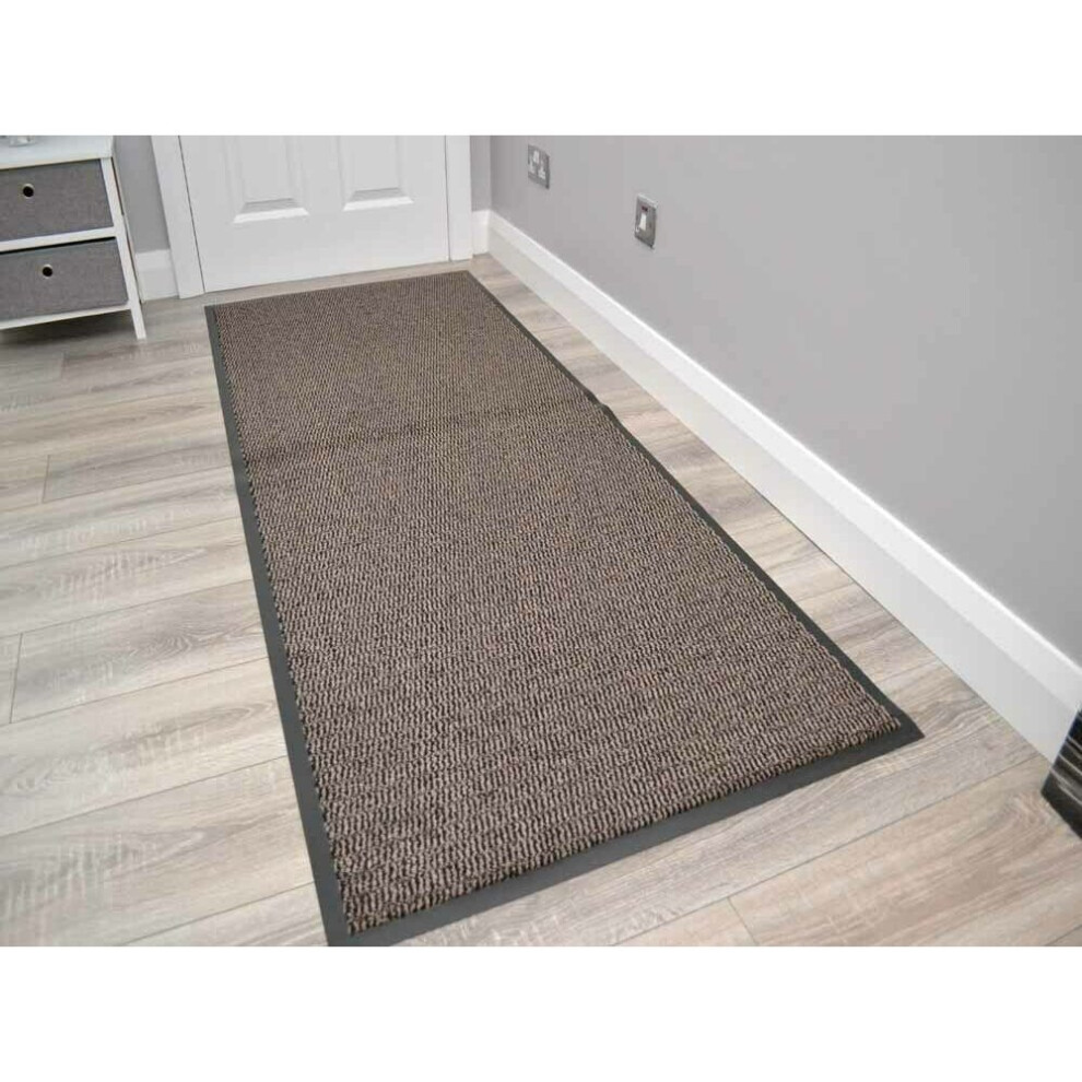 (Beige, 120cm x 240cm ) Heavy Duty Barrier Mats Extra Large Small Hall Entrance Rugs