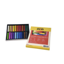 Pacon 1594960 School Smart Square Chalk Pastels, Assorted Colors, Set of 24