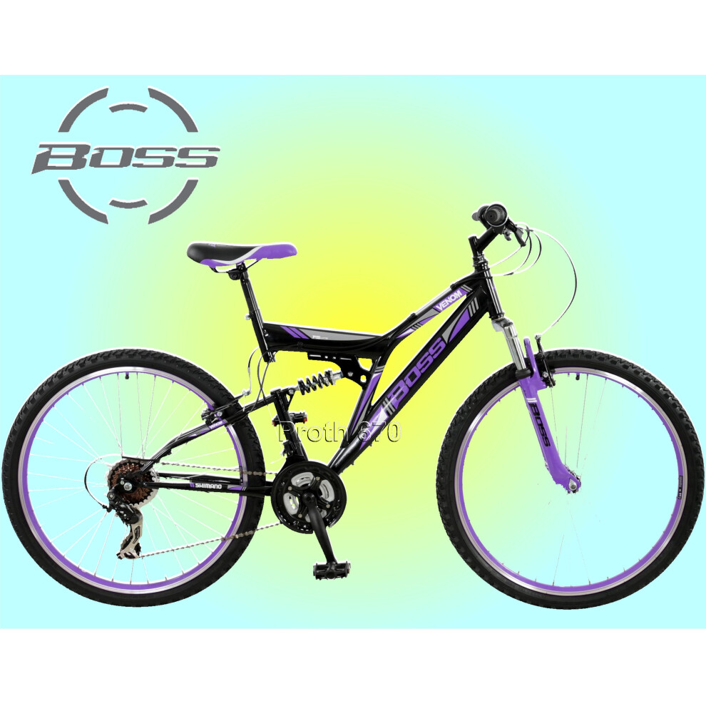 Boss Venom 26â³ Womens Full Suspension Mountain Bike - 21 Speed Shimano Gears-image-OPC-P5MWGF5-NEW