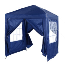 Outsunny 2mx2m Pop Up Gazebo Party Tent Canopy Marquee with Storage Bag Blue